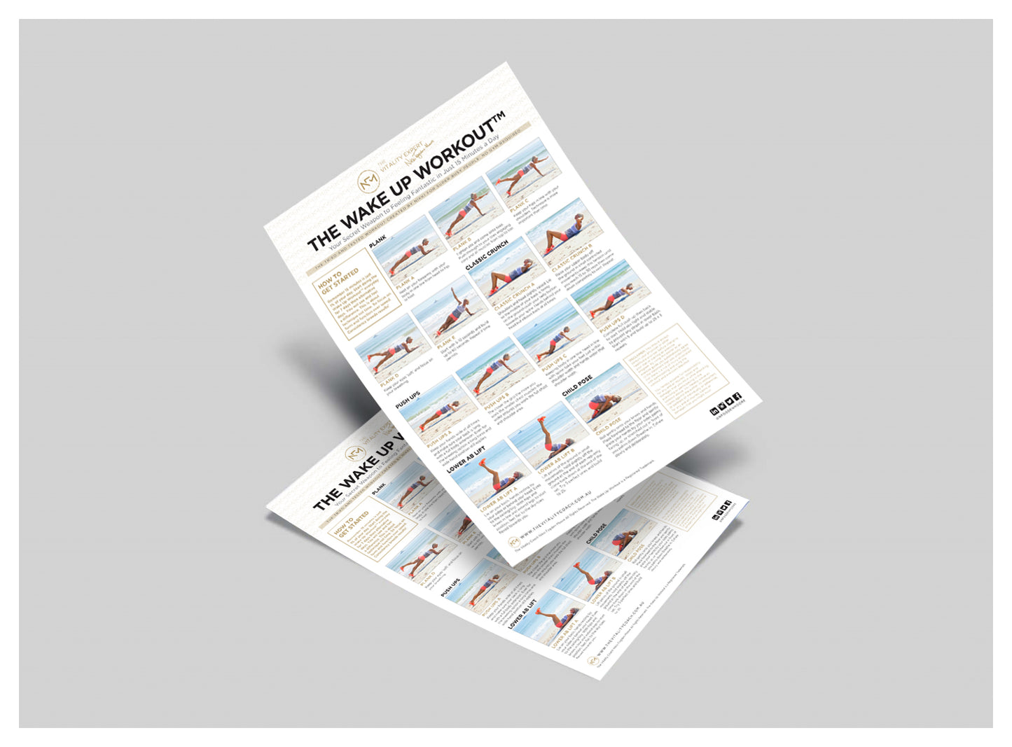 The Official Wake Up Workout© A1 Deluxe Home Workout Poster & PDF!!